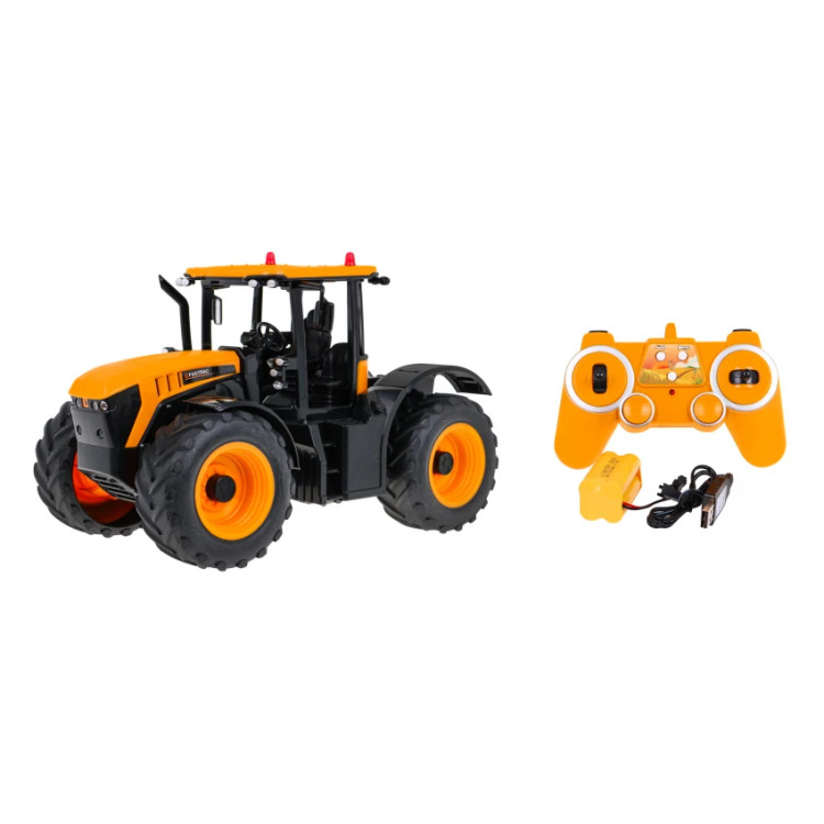 تراکتور مزرعه کنترلی مدل JCB برند DOUBLE E مقیاس 1:16