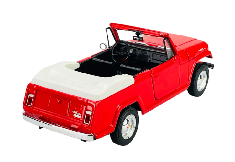 ماکت ماشین جیپ کماندو روداستار 1967 قرمز ویلی(Jeepster Commando Roadster welly) مقیاس 1:24