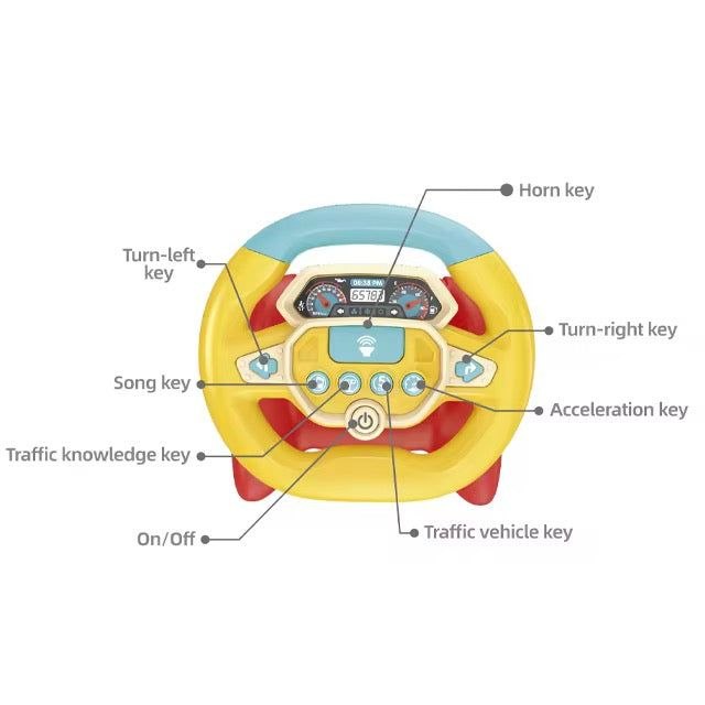 اسباب بازی فرمان موزیکال باطریخور چسبونک دار