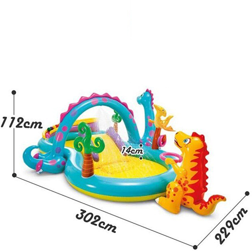 استخر بادی کودک سرسره دار اینتکس طرح دایناسور بزرگ کد 57136