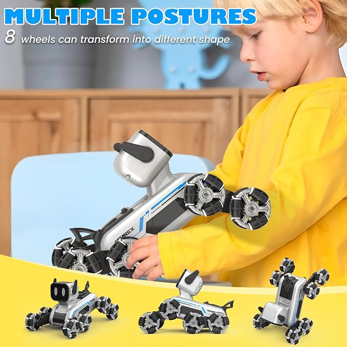 ربات سگ کنترلی چرخ کپسولی با کترل مچ بندی دودزا
