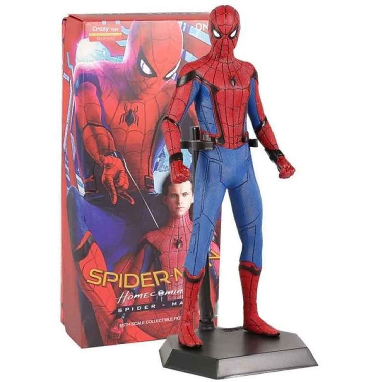 فیگور اسپایدرمن 30 سانتی CRAZY TOYS با سر اضافی